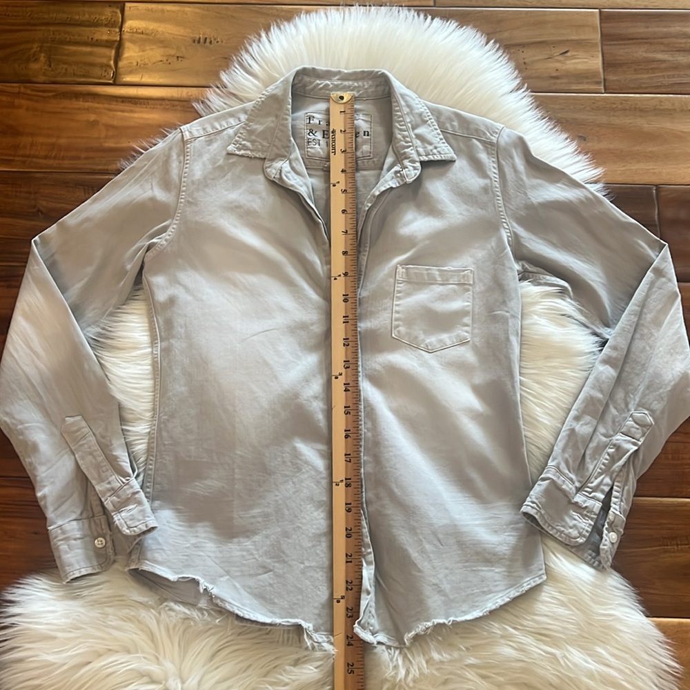 New Frank & Eileen Barry Distressed shirt gray size xs - Picture 6 of 11